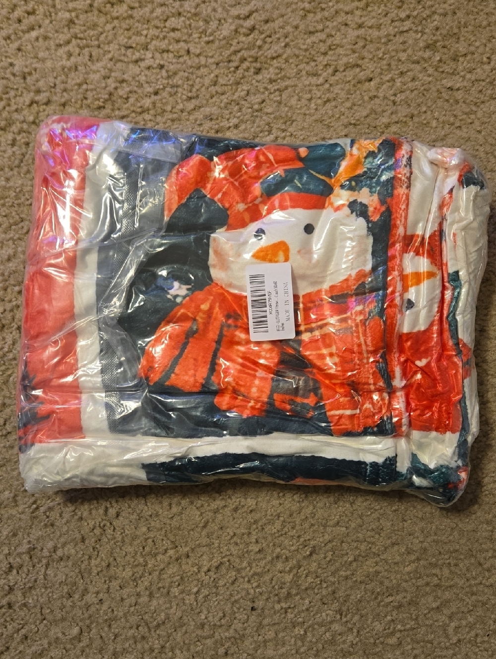 New Festive Snowman Throw Blanket -